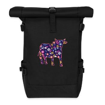 Bovins de buffle Bœufs - Sac à dos roll top - noir - Devant