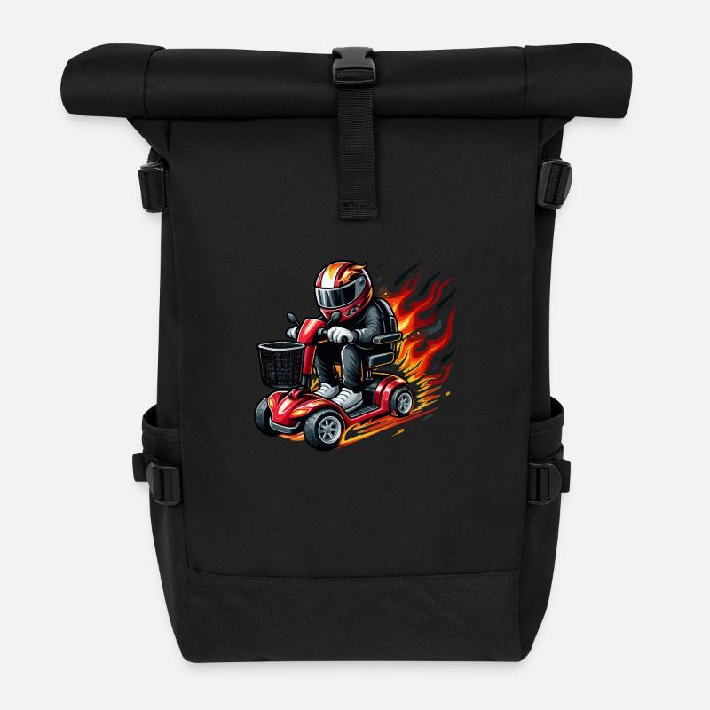 Race mobility scooter - Roll Top Backpack - black
