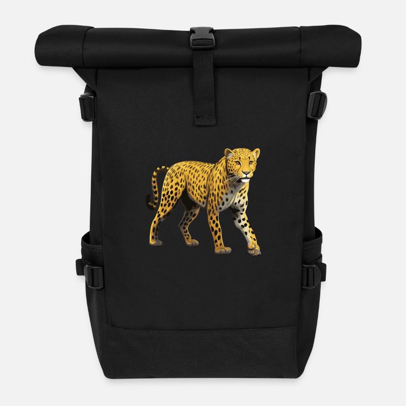 Gepard Tier - Rolltop Rucksack - Schwarz
