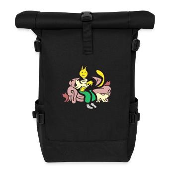 Cats person - Roll Top Backpack - black - Front