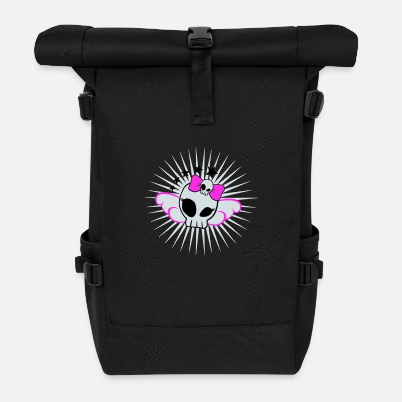 Skullgirl - Rolltop Rucksack - Schwarz