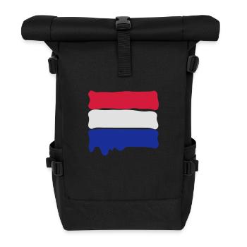 Dutch flag runny paint - Rolltop Rucksack - Schwarz - Vorne