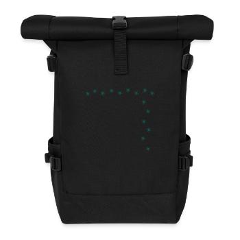 Snowflake Starglitter - Rolltop Rucksack - Schwarz - Vorne
