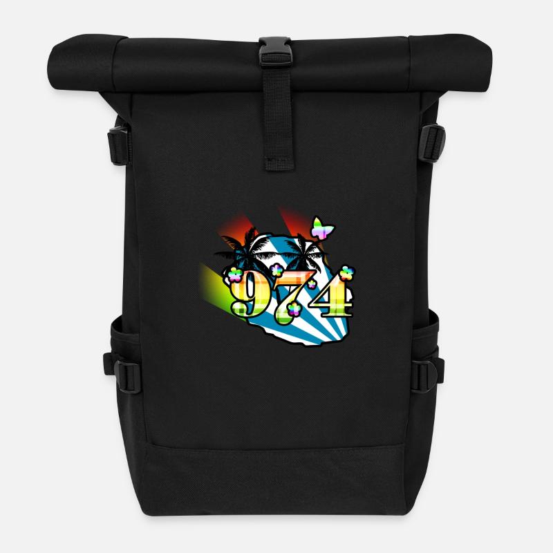 974 - Sac à dos roll top - noir