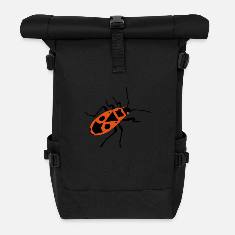 Incendie du pin - insecte - Firebug - Sac à dos roll top - noir