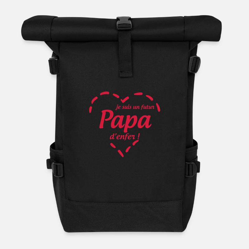 J'ai un futur Papa d'enfer ! - Sac à dos roll top - noir