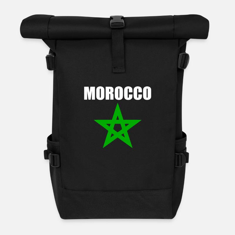 Marokko - Rolltop Rucksack - Schwarz
