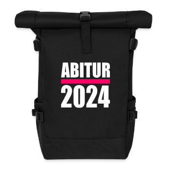 Abitur 2024 - Rolltop Rucksack - Schwarz - Vorne