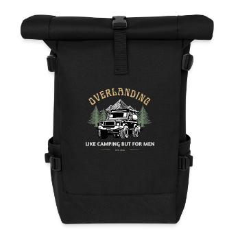 Overlanding Accessories, Overlanding Gear, Offroad - Roll Top Backpack - black - Front