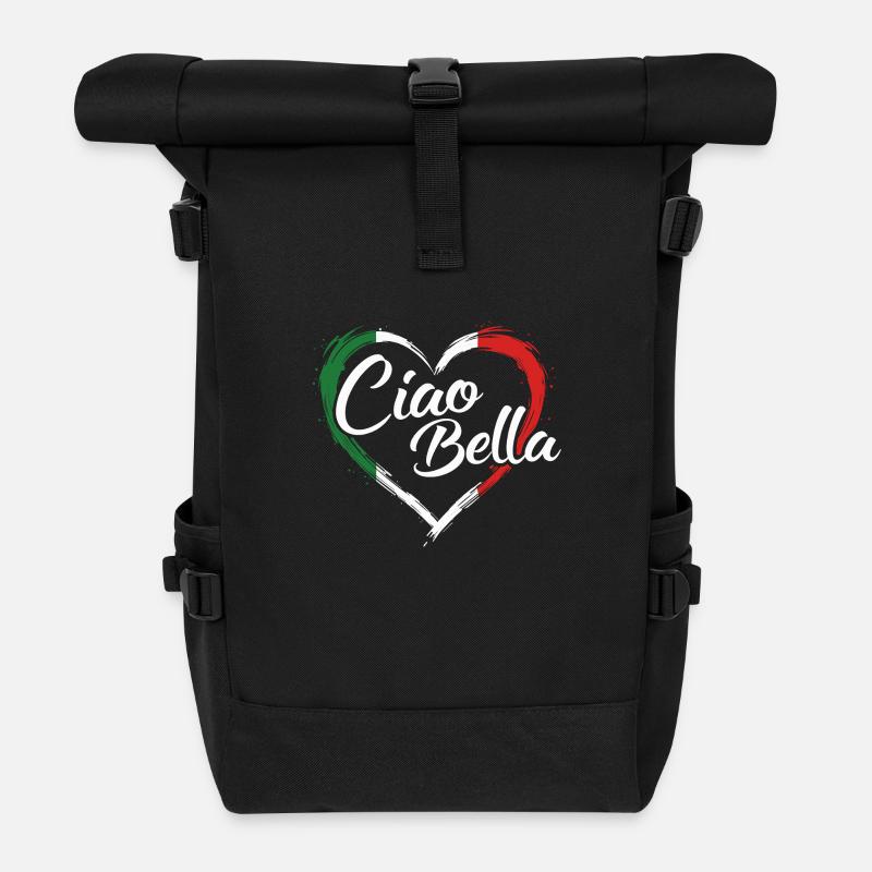 ITALIENISCH - Rolltop Rucksack - Schwarz