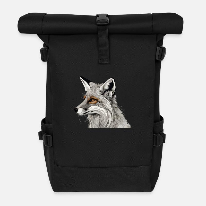 Fuchs - Rolltop Rucksack - Schwarz