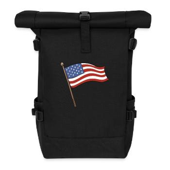 usa fahne - Rolltop Rucksack - Schwarz - Vorne