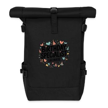 Proud of the work in the delivery room - Roll Top Backpack - black - Front