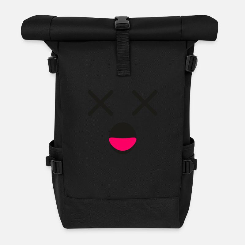 Visual expression - Roll Top Backpack - black