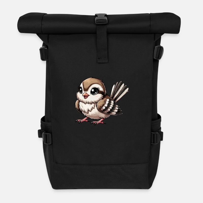 Spatz - Rolltop Rucksack - Schwarz