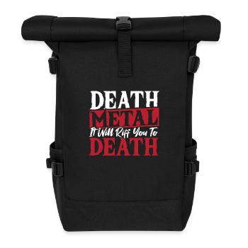 Heavy Metal Hardrock-Musik Death Metal - Rolltop Rucksack - Schwarz - Vorne