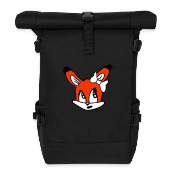 renard femelle fille jolie arc femme belle - Sac à dos roll top - noir - Devant