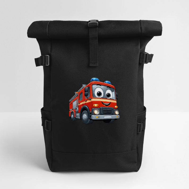 Fire engine junior Roll Top Backpack