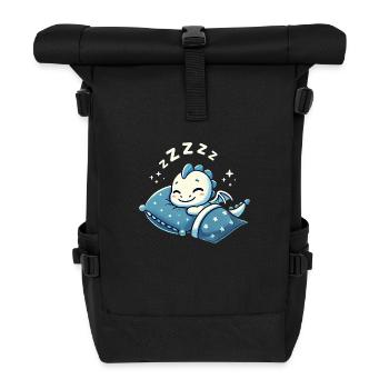 Dragon Sleeping In Bed At Night Time - Rolltop Rucksack - Schwarz - Vorne