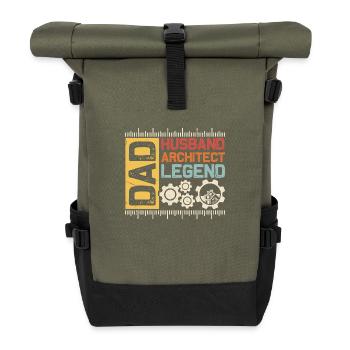 Architecte - Sac à dos roll top - olive/noir - Devant