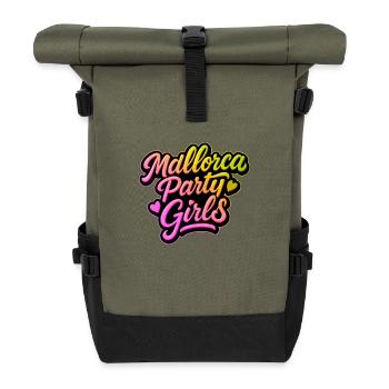 Mallorca Party Girls Colorful - Roll Top Backpack - olive/black - Front