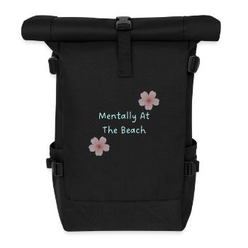 Mental am Strand – Dreamy Summer Soft Girl - Rolltop Rucksack - Schwarz - Vorne