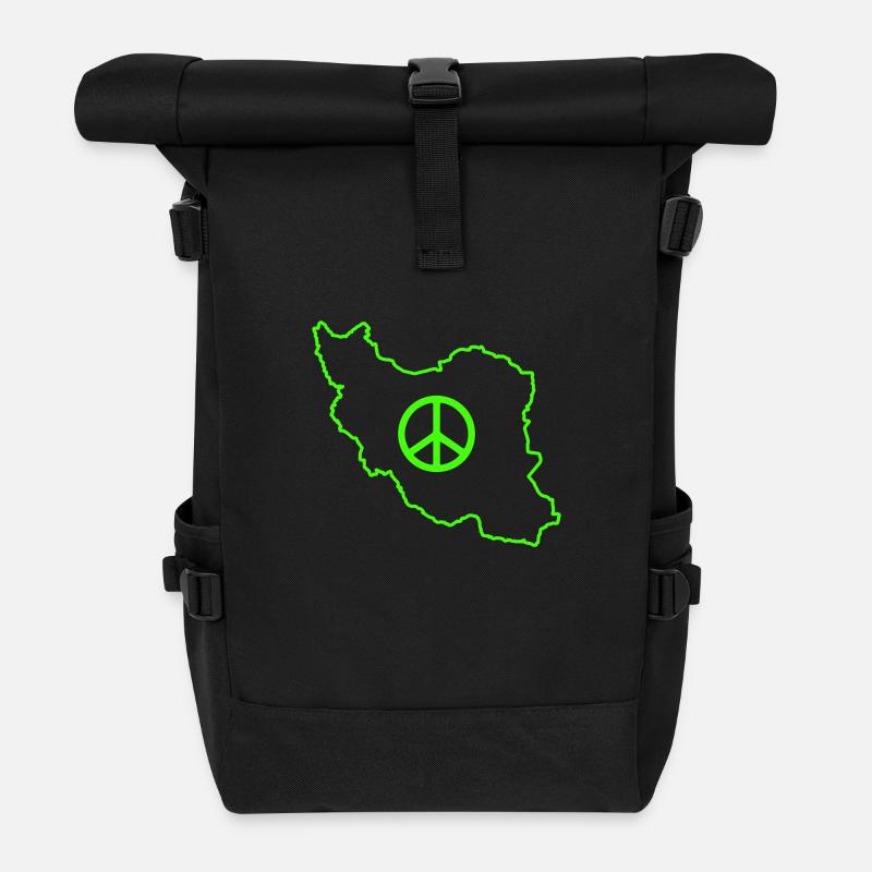 Iran Frieden - Rolltop Rucksack - Schwarz