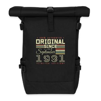 September 1981 Limitierte Auflage zum 44. Jubiläum des Septembers - Rolltop Rucksack - Schwarz - Vorne