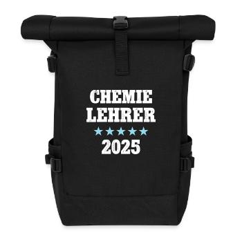 Chemielehrer Chemie Lehrer Chemiker Schule - Rolltop Rucksack - Schwarz - Vorne