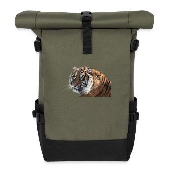 Bengal tiger - Roll Top Backpack - olive/black - Front