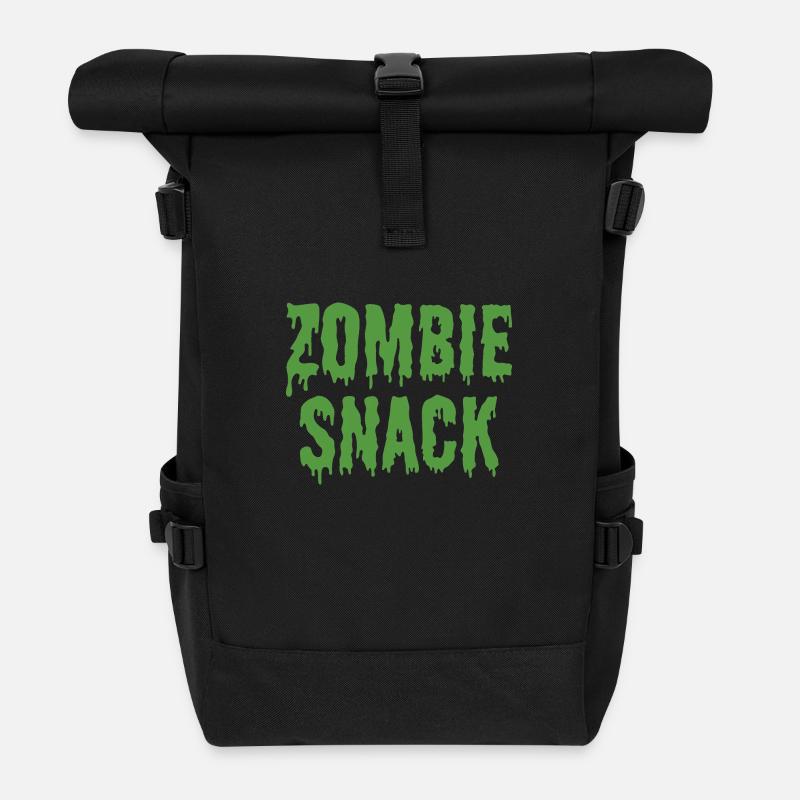 Zombie: Zombie Snack - Rolltop Rucksack - Schwarz