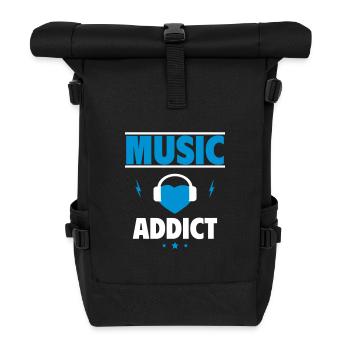 Fanatiques de musique – Toujours en rythme - Sac à dos roll top - noir - Devant