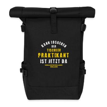 Tischler Praktikant Tischlerei Praktikum Schreiner - Rolltop Rucksack - Schwarz - Vorne