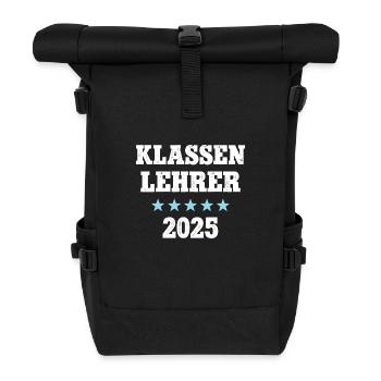 Klassenlehrer 2025 Beruf Studium Lehramt Student - Rolltop Rucksack - Schwarz - Vorne