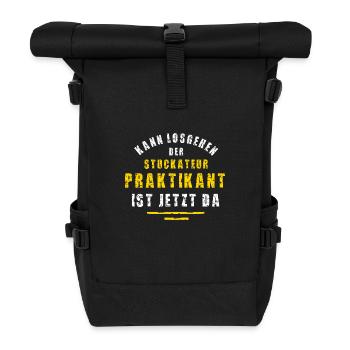 Stuckateur Praktikant Stuckateurei Praktikum Lehre - Rolltop Rucksack - Schwarz - Vorne