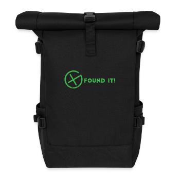 Geocaching, geocache, gps, randonnée, Nerd - Sac à dos roll top - noir - Devant
