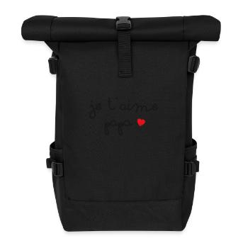 Ich liebe dich Papa ... - Rolltop Rucksack - Schwarz - Vorne
