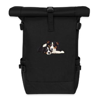 Australische Schäferhunde - Rolltop Rucksack - Schwarz - Vorne