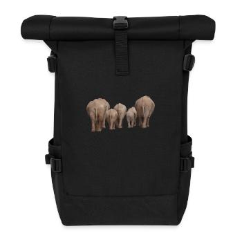 elef77 - Rolltop Rucksack - Schwarz - Vorne
