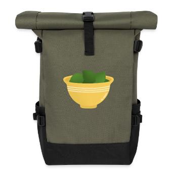 Limetten-Bowl - Rolltop Rucksack - Olive/Schwarz - Vorne