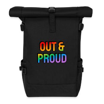 Fierté arc-en-ciel LGBT - Sac à dos roll top - noir - Devant
