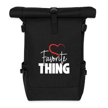 Favorite thing with heart - Roll Top Backpack - black - Front