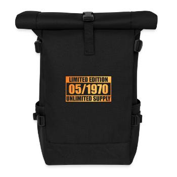 55. Geburtstag Limited Edition - ꝏ Supply 05/1970 - Rolltop Rucksack - Schwarz - Vorne