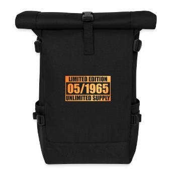60. Geburtstag Limited Edition - ꝏ Supply 05/1965 - Rolltop Rucksack - Schwarz - Vorne