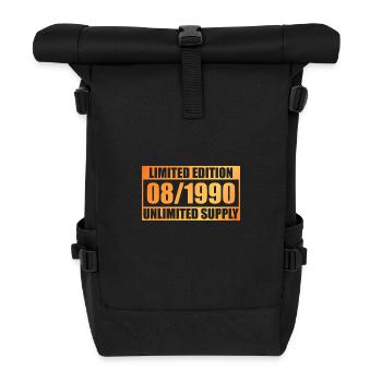 35. Geburtstag Limited Edition - ꝏ Supply 08/1990 - Rolltop Rucksack - Schwarz - Vorne