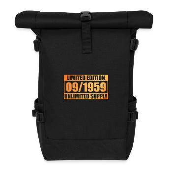 66. Geburtstag Limited Edition - ꝏ Supply 09/1959 - Rolltop Rucksack - Schwarz - Vorne