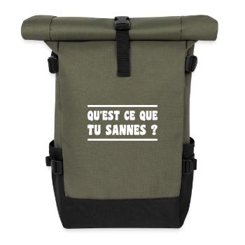 Was wissen Sie? Aveyron-Ausdruck - Rolltop Rucksack - Olive/Schwarz - Vorne