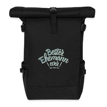 The best husband in the world. Best husband ever! - Roll Top Backpack - black - Front