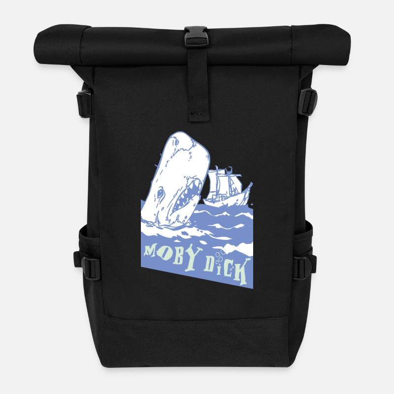 Moby Dick - Sac à dos roll top - noir