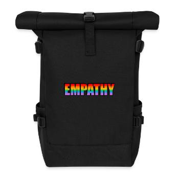 EMPATHIE Regenbogen LGBT Gay Pride Verbündeter - Rolltop Rucksack - Schwarz - Vorne